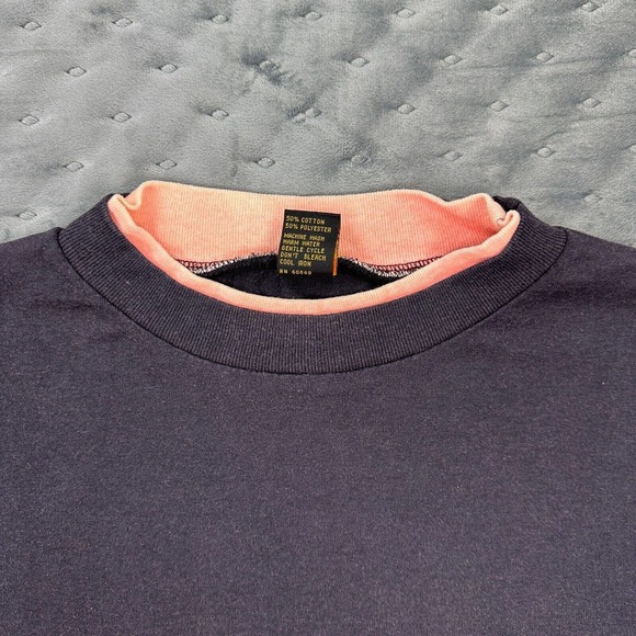 VINTAGE 90s Surf Shirt Adult Extra Large Black Pink Single Stitch Daytona Beach - Picture 4 of 13